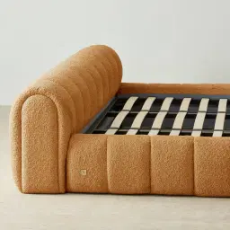 Gabriella Vintage Mustard Fabric King Bed