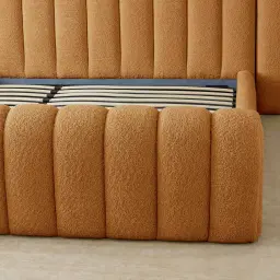 Gabriella Vintage Mustard Fabric Queen Bed