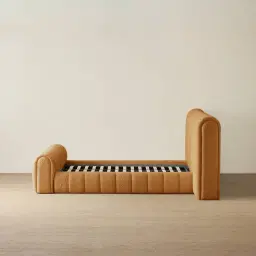 Gabriella Vintage Mustard Fabric Queen Bed
