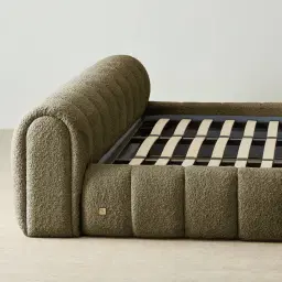 Gabriella Winter Moss Fabric King Bed