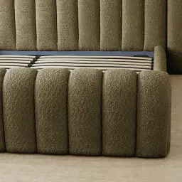 Gabriella Winter Moss Fabric Queen Bed