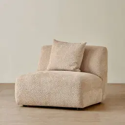 Willow Antelope Woven Fabric Modular Armless Seat