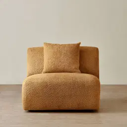Willow Vintage Mustard Woven Fabric Modular Armless Seat