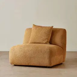 Willow Vintage Mustard Woven Fabric Modular Armless Seat