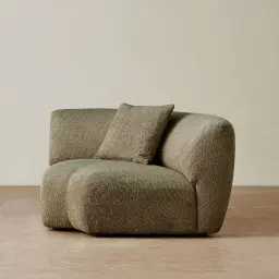 Willow Winter Moss Woven Fabric Modular Corner Seat