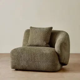 Willow Winter Moss Woven Fabric Modular Right Arm Seat
