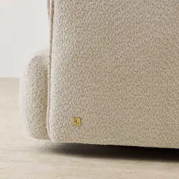 Marcela Stone Cream Woven Fabric Swivel Occasional Chair
