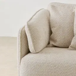 Marcela Stone Cream Woven Fabric Swivel Occasional Chair