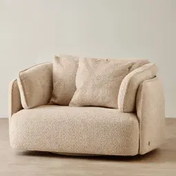 Marcela Antelope Woven Fabric Swivel Occasional Chair