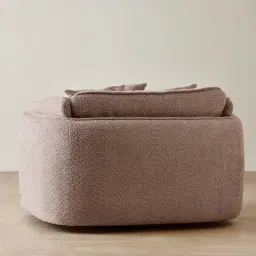 Marcela Warm Taupe Woven Fabric Swivel Occasional Chair