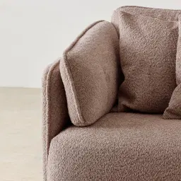 Marcela Warm Taupe Woven Fabric Swivel Occasional Chair