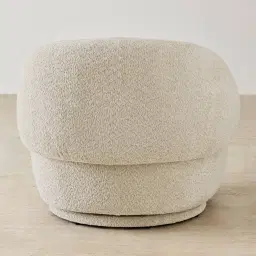 Verage Stone Cream Woven Fabric Swivel Occasional Chair