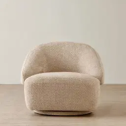 Verage Antelope Woven Fabric Swivel Occasional Chair