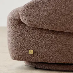 Verage Warm Taupe Woven Fabric Swivel Occasional Chair