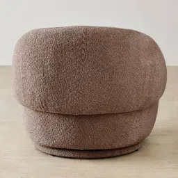 Verage Warm Taupe Woven Fabric Swivel Occasional Chair