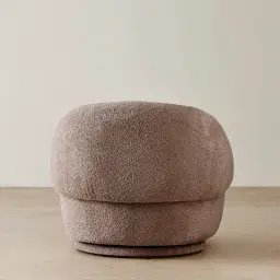 Verage Warm Taupe Woven Fabric Swivel Occasional Chair