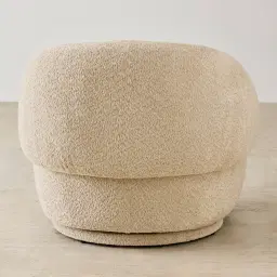 Verage Pearl Beige Fabric Swivel Occasional Chair