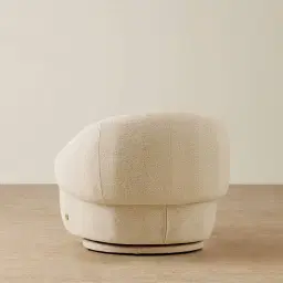 Verage Pearl Beige Fabric Swivel Occasional Chair