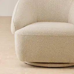 Verage Pearl Beige Fabric Swivel Occasional Chair
