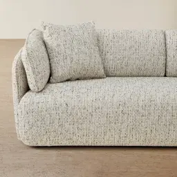 Marcela Farine Beige 3-Seater Woven Fabric Sofa