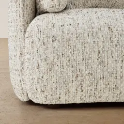 Marcela Farine Beige 3-Seater Woven Fabric Sofa