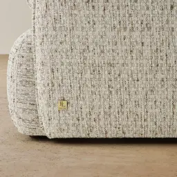Marcela Farine Beige 3-Seater Woven Fabric Sofa