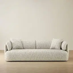 Marcela Farine Beige 3-Seater Woven Fabric Sofa