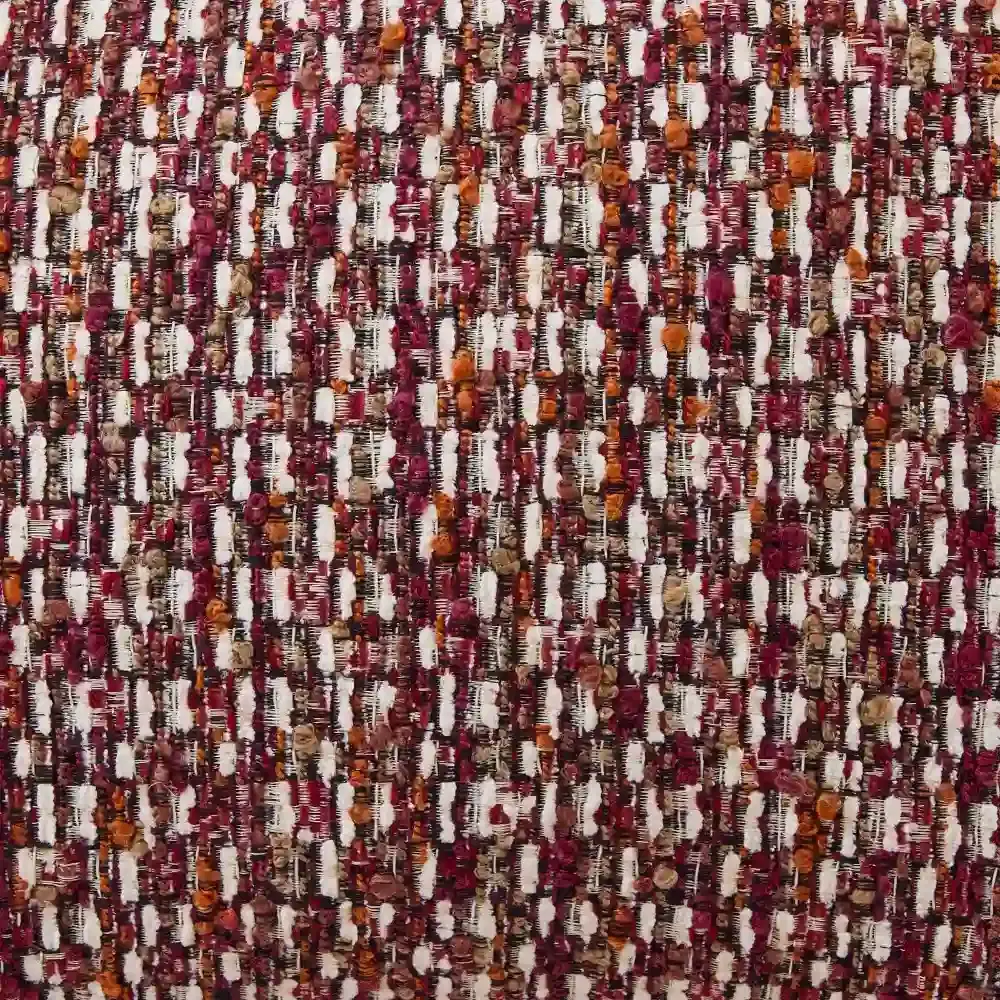 Borcea Sangria Red Woven Fabric Swivel Occasional Chair