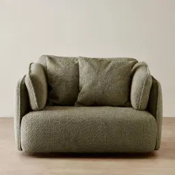 Marcela II Winter Moss Woven Fabric Swivel Occasional Chair