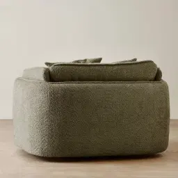 Marcela II Winter Moss Woven Fabric Swivel Occasional Chair