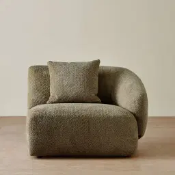 Willow II Winter Moss Woven Fabric Modular Right Arm Seat