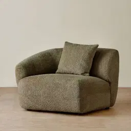 Willow II Winter Moss Woven Fabric Modular Left Arm Seat