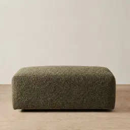 Riviera III Winter Moss Woven Fabric Sofa - Rectangular Ottoman