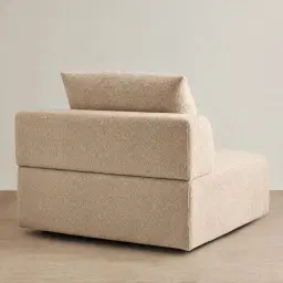 Riviera III Antelope Woven Fabric Sofa - Right Seat