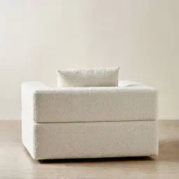 Riviera III Stone Cream Woven Fabric Occasional Chair