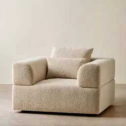 Riviera III Mid Beige Woven Fabric Occasional Chair