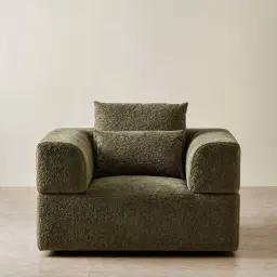 Riviera III Winter Moss Woven Fabric Occasional Chair