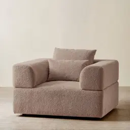 Riviera III Warm Taupe Woven Fabric Occasional Chair