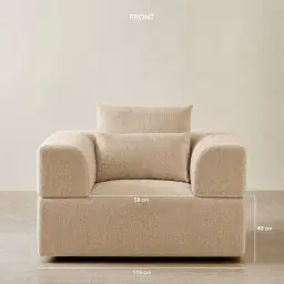Riviera III Antelope Woven Fabric Occasional Chair