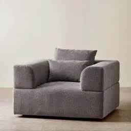 Riviera III Graphite Fabric Occasional Chair
