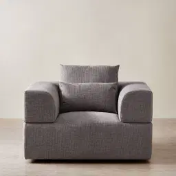 Riviera III Graphite Fabric Occasional Chair
