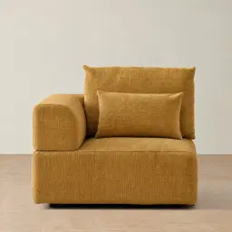 Riviera III Tuscan Sun Chenille Fabric Sofa - Left Seat