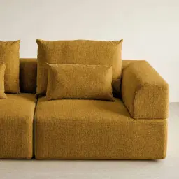 Riviera III Tuscan Sun Chenille Fabric Sofa - Right Seat