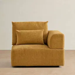 Riviera III Tuscan Sun Chenille Fabric Sofa - Right Seat