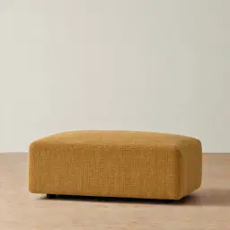 Riviera III Tuscan Sun Chenille Fabric Sofa - Rectangular Ottoman
