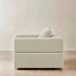Riviera III Pearl Beige Fabric Occasional Chair