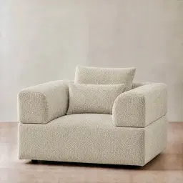 Riviera III Pearl Beige Fabric Occasional Chair