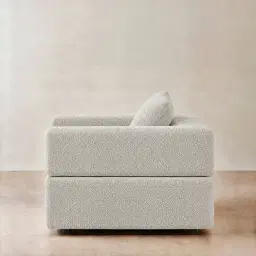 Riviera III Stone White Fabric Occasional Chair