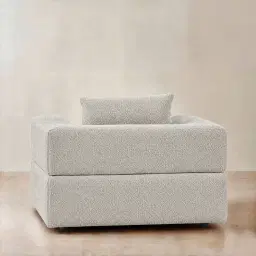 Riviera III Stone White Fabric Occasional Chair