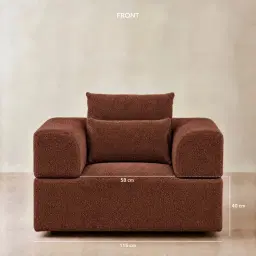 Riviera III Pecan Boucle Occasional Chair